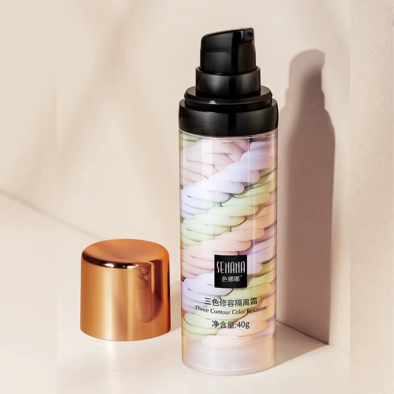 Three Color Press Release Cream Concealer Isolate Makeup Facial Base Brightening Cream