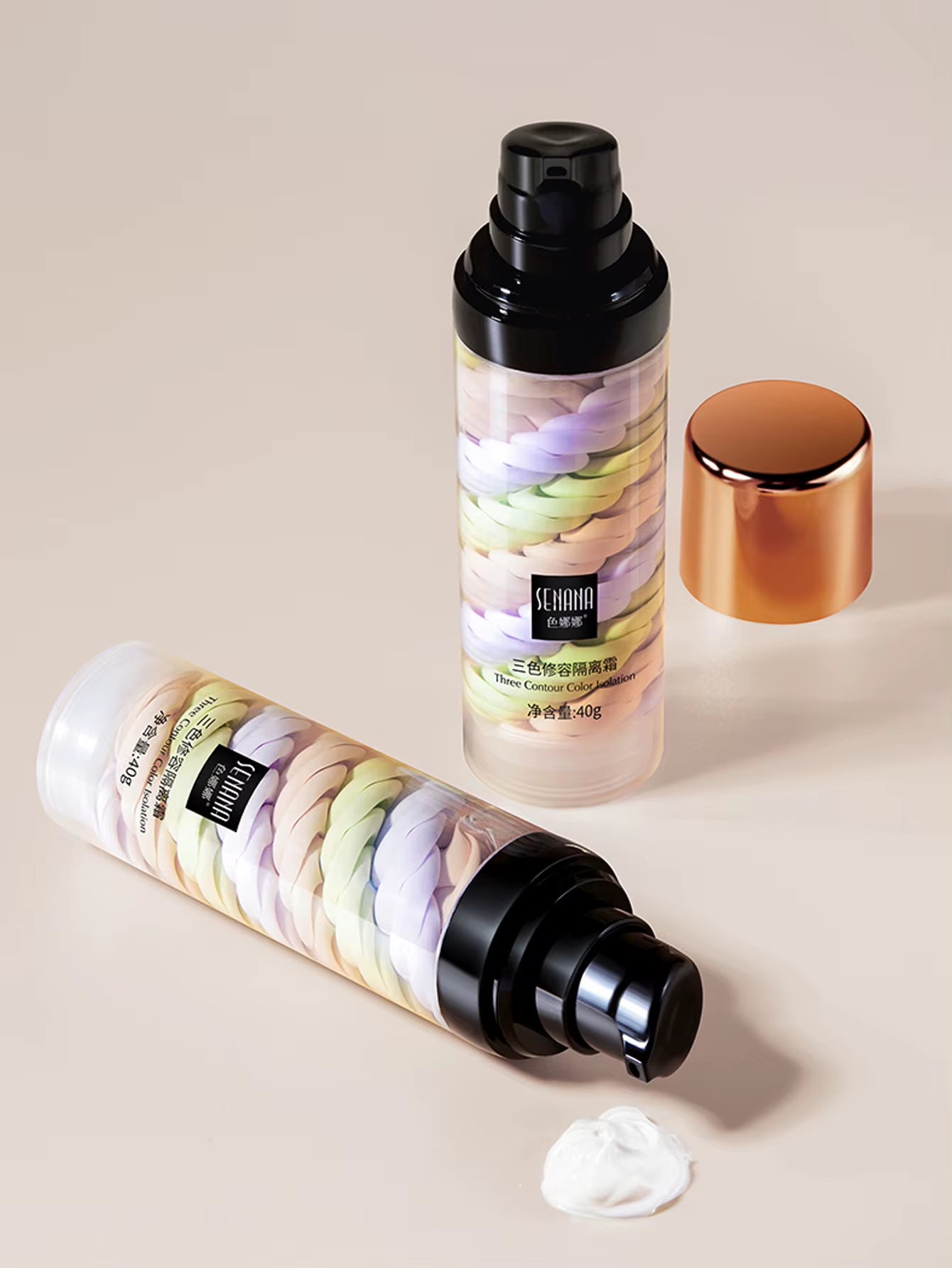Three Color Press Release Cream Concealer Isolate Makeup Facial Base Brightening Cream
